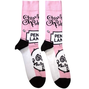 Beatles - Strawberry Fields/Penny Lane Uni Pink Socks i gruppen MERCHANDISE /  /  hos Bengans Skivbutik AB (5583662)