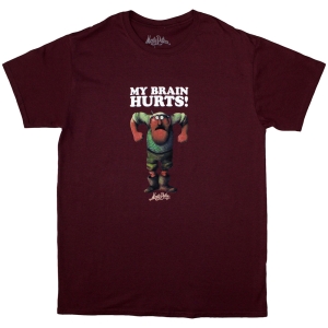 Monty Python - My Brain Hurts Uni Maroon T-Shirt i gruppen MERCHANDISE / T-shirt / Film-Musikal hos Bengans Skivbutik AB (5583728r)