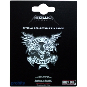 Metallica - Seek & Destroy Pin Badge i gruppen MERCHANDISE / Pin-Button Badge / Hårdrock hos Bengans Skivbutik AB (5583926)