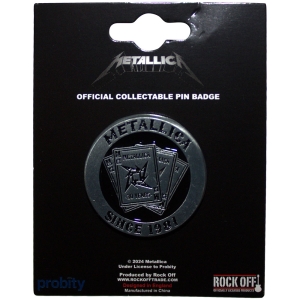 Metallica - 30Th Anniversary Playing Card Pin Badge i gruppen MERCHANDISE / Pin-Button Badge / Hårdrock hos Bengans Skivbutik AB (5583931)