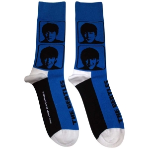 Beatles - Beatles A Hard Days Night Headshots Uni Blue Socks (Size 40-44) i gruppen MERCHANDISE /  /  hos Bengans Skivbutik AB (5586271)