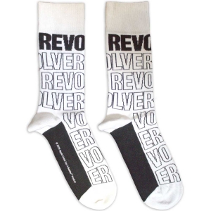Beatles - Beatles Revolver Text Outlines Repeat Uni Wht Socks (Size 40-44) i gruppen MERCHANDISE /  /  hos Bengans Skivbutik AB (5586274)