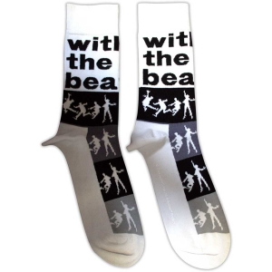 Beatles - Beatles With The Beatles Silhouette Stripes Uni Wht Socks (Size 40-44) i gruppen MERCHANDISE /  /  hos Bengans Skivbutik AB (5586279)
