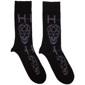 Him - Him Heartagram Skull Uni Bl Socks (Size 40-44) i gruppen MERCHANDISE /  /  hos Bengans Skivbutik AB (5586286)