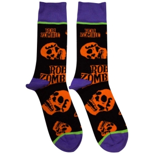 Rob Zombie - Orange Skulls Uni Socks (Size 40-44) (Eu Size 40-44) i gruppen MERCHANDISE /  /  hos Bengans Skivbutik AB (5586314)