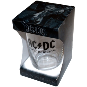 Ac/Dc - Back In Black Beer Glass i gruppen MERCHANDISE / Merch / Hårdrock hos Bengans Skivbutik AB (5586315)