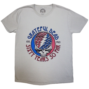Grateful Dead - Stealie 60 Uni Grey T-Shirt i gruppen MERCHANDISE / T-shirt / Pop-Rock hos Bengans Skivbutik AB (5586396r)