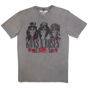 Guns N Roses - Hell Group Stone Wash Uni Grey T-Shirt i gruppen MERCHANDISE / T-shirt / Hårdrock hos Bengans Skivbutik AB (5586765r)