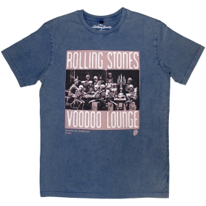 Rolling Stones - Voodoo Skulls Stone Wash Uni Denim T-Shirt i gruppen MERCHANDISE / T-shirt / Pop-Rock hos Bengans Skivbutik AB (5586784r)