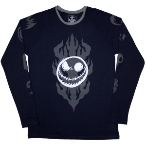 The Nightmare Before Christmas - Flaming Jack  Uni Navy Longsleeve i gruppen MERCHANDISE / T-shirt / Film-Musikal hos Bengans Skivbutik AB (5586792r)