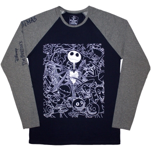 The Nightmare Before Christmas - Jack Crowd Uni Navy/Grey Longsleeve i gruppen MERCHANDISE / T-shirt / Film-Musikal hos Bengans Skivbutik AB (5586798r)