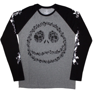 The Nightmare Before Christmas - Floral Jack Uni Grey/Bl Longsleeve i gruppen MERCHANDISE / T-shirt / Film-Musikal hos Bengans Skivbutik AB (5586799r)