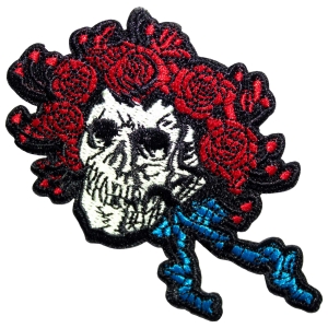 Grateful Dead - Bertha Skull Small Woven Patch i gruppen MERCHANDISE / Tygmärke / Pop-Rock hos Bengans Skivbutik AB (5587231)