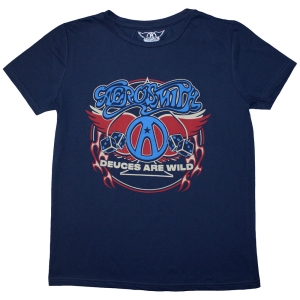 Aerosmith - Rainbow Spade Lady Denim T-Shirt i gruppen MERCHANDISE / T-shirt / Hårdrock hos Bengans Skivbutik AB (5587245r)