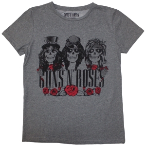 Guns N Roses - Hell Group Lady Grey T-Shirt i gruppen MERCHANDISE / T-shirt / Hårdrock hos Bengans Skivbutik AB (5587275r)
