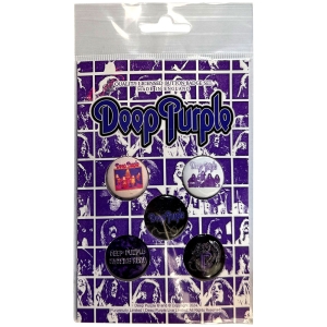 Deep Purple - Logo Button Badge Pack i gruppen MERCHANDISE / Pin-Button Badge / Hårdrock hos Bengans Skivbutik AB (5590296)