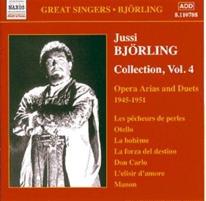 Björling Jussi - Björling Collection Vol. 4 i gruppen ÖVRIGT / cdonuppdat / CDON Jazz klassiskt NX hos Bengans Skivbutik AB (559229)