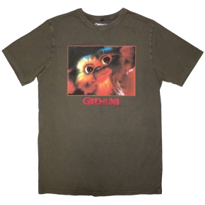Gremlins Movie - Gizmo Photo Stone Wash Uni Green T-Shirt i gruppen MERCHANDISE / T-shirt / Film-Musikal hos Bengans Skivbutik AB (5593178r)