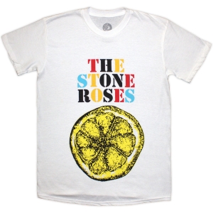 Stone Roses - Lemon Multicolour Uni Wht T-Shirt  (L) i gruppen MERCHANDISE / T-shirt / Pop-Rock hos Bengans Skivbutik AB (5626761)