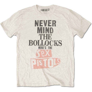 The Sex Pistols - Never Mind The Bollocks Distressed (Natural) Uni T-Shirt i gruppen MERCHANDISE / T-shirt / Punk hos Bengans Skivbutik AB (5628217r)