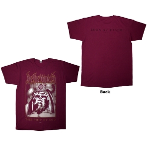 Behemoth - The Shit Ov God Cover Uni Red T-Shirt i gruppen MERCHANDISE / T-shirt / Hårdrock hos Bengans Skivbutik AB (5628724r)