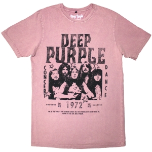 Deep Purple - 1972 Concert Stone Wash Uni Kashmir Red T-Shirt i gruppen MERCHANDISE / T-shirt / Hårdrock hos Bengans Skivbutik AB (5628726r)