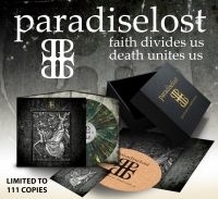 Paradise Lost - Faith Divides Us - Death Unites Us (Ltd - 111 copies! / Gold embossed box / Triple Gatefold / Cork Slipmat / Splatter Vinyl LP) i gruppen VINYL / Hårdrock hos Bengans Skivbutik AB (5629130)
