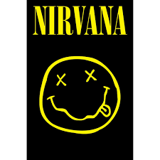 Nirvana - Smiley  91,5 X 61 Cm i gruppen MERCHANDISE / Merch / Pop-Rock hos Bengans Skivbutik AB (5630242)