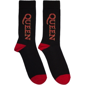 Queen - Red Logo Vertical Uni Bl Socks i gruppen MERCHANDISE /  /  hos Bengans Skivbutik AB (5630394)