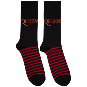 Queen - Logo & Stripes Uni Bl Socks i gruppen MERCHANDISE /  /  hos Bengans Skivbutik AB (5630395)