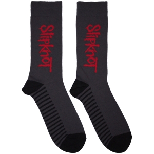 Slipknot - Logo Vertical Uni Grey Socks i gruppen MERCHANDISE /  /  hos Bengans Skivbutik AB (5630401)