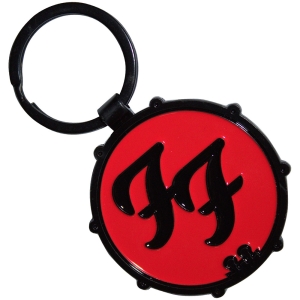 Foo Fighters - Ff Logo Drum Double-Sided Keychain i gruppen MERCHANDISE / Nyckelring / Pop-Rock hos Bengans Skivbutik AB (5630512)