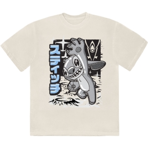 Disney - Stitch Jump B&W Uni Natrl T-Shirt i gruppen MERCHANDISE / T-shirt / Film-Musikal hos Bengans Skivbutik AB (5630527r)