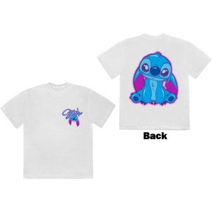 Disney - Lilo&Stitch Stitch Spray Paint Uni Wht T-Shirt i gruppen MERCHANDISE / T-shirt / Film-Musikal hos Bengans Skivbutik AB (5630533r)