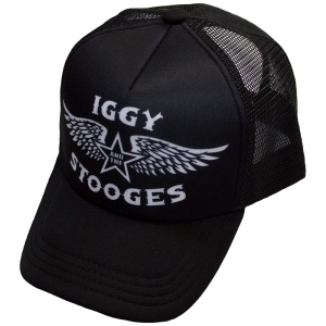 Iggy & The Stooges - Mesh Back: Wings - Black Cap i gruppen MERCHANDISE / Keps / Punk hos Bengans Skivbutik AB (5635717)