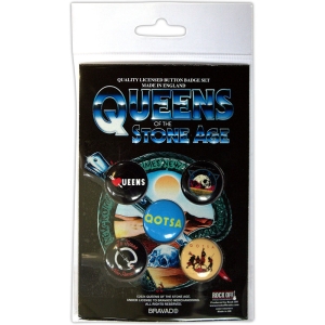 Queens Of The Stone Age - Logos - Button Badge Pack i gruppen MERCHANDISE / Pin-Button Badge / Pop-Rock hos Bengans Skivbutik AB (5635720)