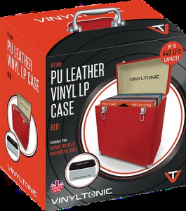 Vinyl Tonic - Pu Leather Lp Case Red Incl Cloth & Brush Set i gruppen VI TIPSAR / Vinyltonic hos Bengans Skivbutik AB (5635822)