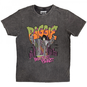 Biggie - Cartoon Graffiti Stone Wash Uni Char T-Shirt i gruppen MERCHANDISE / T-shirt / Hip Hop-Rap hos Bengans Skivbutik AB (5637609r)