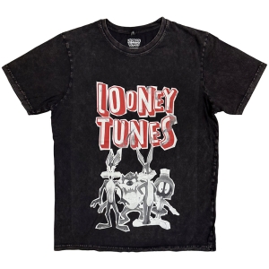 Looney Tunes - Characters B&W Stone Wash Uni Bl T-Shirt i gruppen MERCHANDISE / T-shirt / TV-serie hos Bengans Skivbutik AB (5637616r)