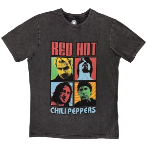 Red Hot Chili Peppers - Portrait Photos Stone Wash Uni Char T-Shirt i gruppen MERCHANDISE / T-shirt / Pop-Rock hos Bengans Skivbutik AB (5637632r)