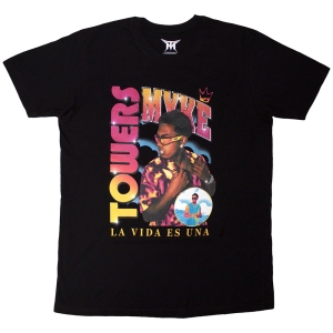 Myke Towers - Throwback Uni Bl T-Shirt i gruppen MERCHANDISE / T-shirt / Hip Hop-Rap hos Bengans Skivbutik AB (5637954r)