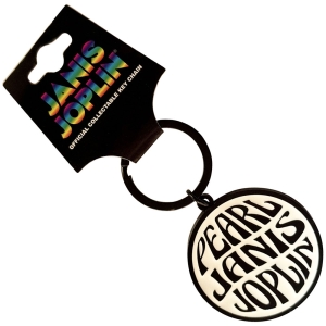 Janis Joplin - Pearl Emblem Mono Keychain i gruppen MERCHANDISE / Nyckelring / Pop-Rock hos Bengans Skivbutik AB (5638472)