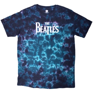 Beatles - Drop T Logo Uni Blue Dip-Dye T-Shirt i gruppen MERCHANDISE / T-shirt / Pop-Rock hos Bengans Skivbutik AB (5638733r)