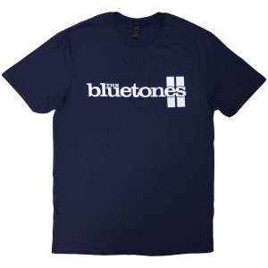 Bluetones - Stripe Logo Uni Navy T-Shirt i gruppen MERCHANDISE / T-shirt / Pop-Rock hos Bengans Skivbutik AB (5638744r)