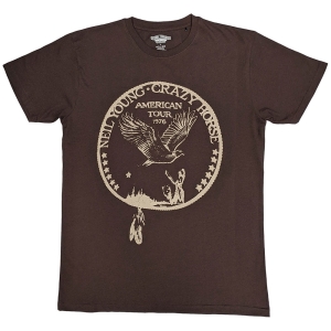Neil Young - Tour 76 Seal Uni Brown T-Shirt i gruppen MERCHANDISE / T-shirt / Pop-Rock hos Bengans Skivbutik AB (5638778r)