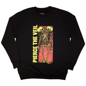 Pierce The Veil - Piercetheveil Wavy Skeleton Uni Bl Sweatshirt i gruppen MERCHANDISE / Hoodies / Pop-Rock hos Bengans Skivbutik AB (5638786r)