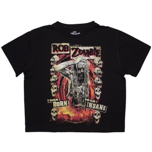 Rob Zombie - Born To Go Insane Lady Bl Crop Top i gruppen MERCHANDISE / T-shirt / Hårdrock hos Bengans Skivbutik AB (5638793r)