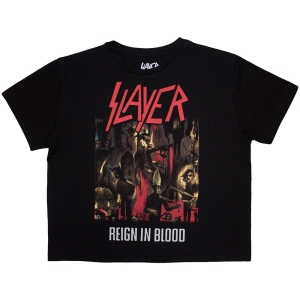 Slayer - Reign In Blood Lady Bl Crop Top i gruppen MERCHANDISE / T-shirt / Hårdrock hos Bengans Skivbutik AB (5638797r)