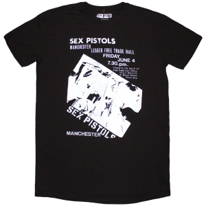 Sex Pistols - Manchester Flyer Lady Bl T-Shirt Dress i gruppen MERCHANDISE / T-shirt / Punk hos Bengans Skivbutik AB (5638803r)