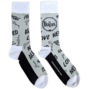 Beatles  - Aynil & Drum Uni Grey Socks (Eu 36-40) i gruppen MERCHANDISE /  /  hos Bengans Skivbutik AB (5641742)